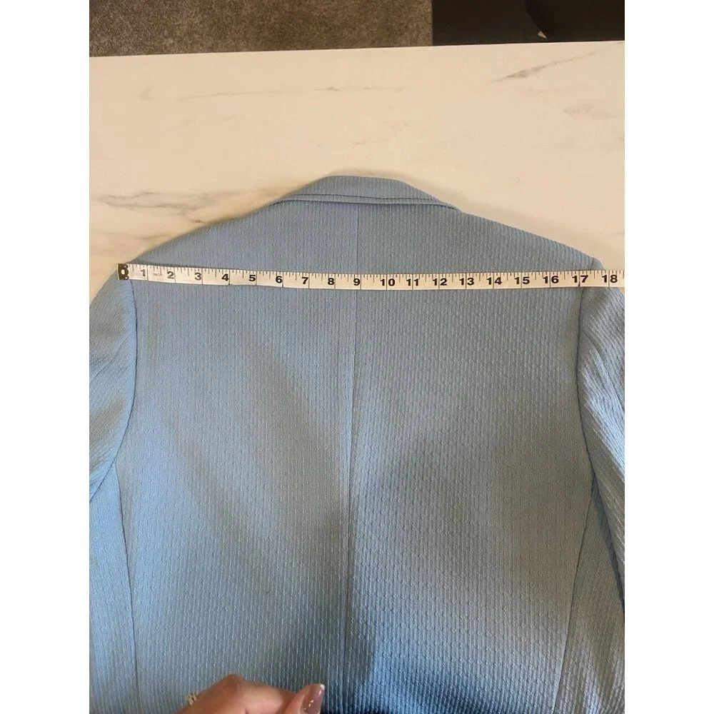 Vintage 1970s 40 R Johnny Carson Suit Jacket – Light Blue‎ 2Btn Polyester Blazer
